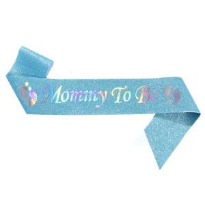 Mommys To Be Sash Beautiful Ribbon and Glitter Text Satins for Gender RevealWelcome BabyBaby SprinkleBaby Shower Decor