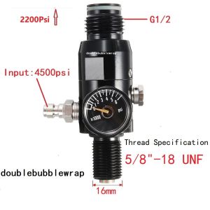2200Psi Output Regulator Valve 5/8-18UNF or M18*1.5 Regulator Valve 4500psi High Tank Regulator HPA