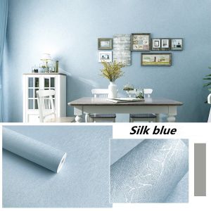 10m Wall paper PVC Linen Pattern Wallpaper Kalis Minyak Kalis Air Pelekat Jubin Kertas Dinding Waterproof Oilproof Sticker Wallpapers For Bedroom