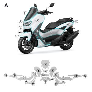 For Yamaha NMAX 155 2021 2022 2023 2024 2025 2026 Full Set Pre-Cut TPU Paint Protection Film Resistant Motorcycle Paint Protector Trim