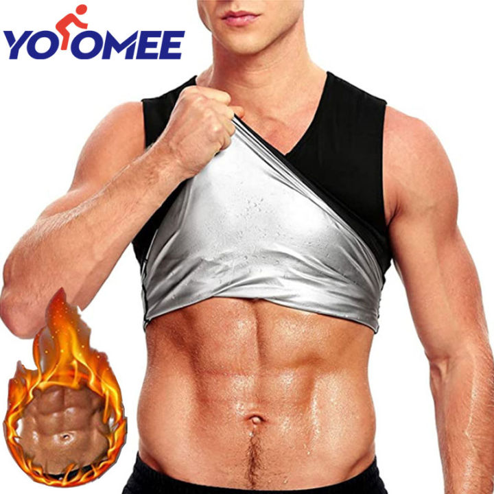 Yoomee Men Body Shaper Polymer Sauna Sweat Vest Waist Trainer Shapewear  Weight Loss Belly Slimming Shirt Fitness Corset Top Burning Fat Lazada PH