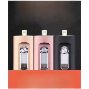 Dual-purpose 3-in-1 Flash Memory USB Drive Push And Pull High-speed Large-capacity 128GB For Phone Tablet PC