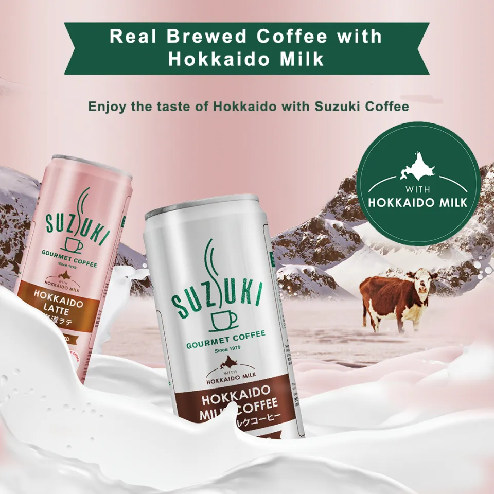 Suzuki Hokkaido Milk Coffee - 24cans x 240ml | HALAL | Lazada