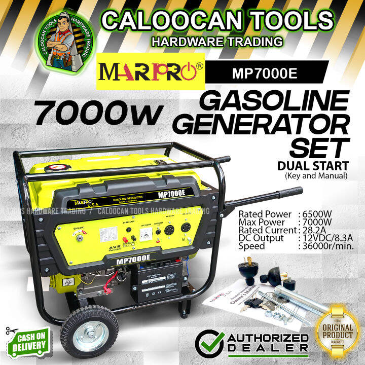 MARPRO USA 7000W Gasoline Generator Set Dual Start (MP7000E) *CALOOCAN ...