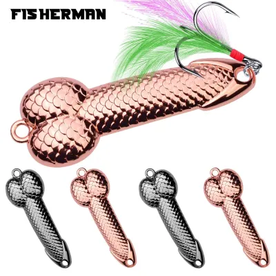 Fisherman Metal Spoon Penis Sequins Vibrating Fishing Hard Bait Artificial Bass Lure 3g 7g 11g 15g 21g 28g 36g