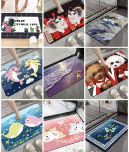 kkl store 40 x 60cm Entrance Doormat Funny Plants Sunflower 3D Printing Door Floor Mat For Living Room Bath