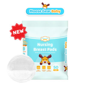 Moose Gear Baby Breast Pad 50pcs Ultra Thin Soft Disposable Nursing Pads Super Absorbent Leak-Proof