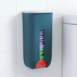 Wall-mounted plastic bag storage box .Grocery Bag Storage Holder Box. Convenient Storage Box. Rack Wall-Mounted .Kitchen Bathroom Plastic Bag Kitchen Organizer