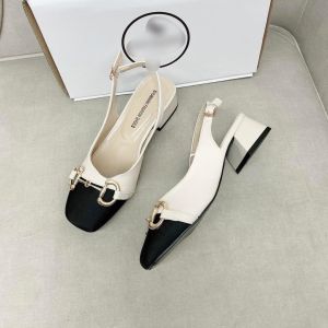 (Đặt lùi 1 size) Giày cao gót nữ mũi da lộn phối khoá gót vuông 3cm cực xinh