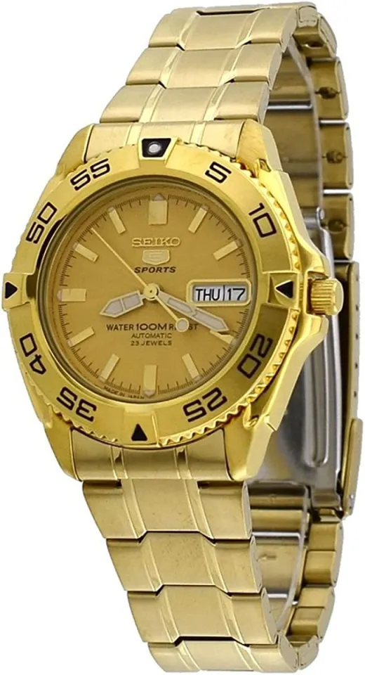 Seiko automatic sales 23 jewels gold