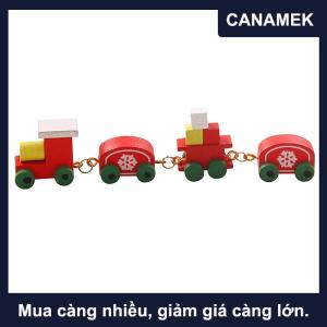 【CANAMEK】 1:12 Dollhouse Miniature Train Christmas Snowflake Small Train Model Carriages Toy Kids Pretend Play Toy Doll House Accessories
