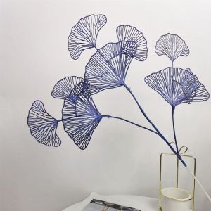 MAOMEI HOUSE Mô phỏng 3-ngạnh Trang trí nhà cửa Lá Ba Tư Hoa giả Đồ dùng dự tiệc Fan Leaf Ginkgo Leaf