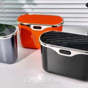 ABS Multi-functional Car Trash Can Leather Waterproof & Leak-proof Hanging Organizer for Car Seat Back & Door Side Unive