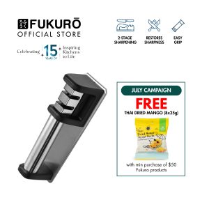 Fukuro Two-Stage Knife Sharpener Easy and Safe Chef Series Sharpener Tool