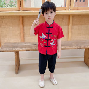 [2-13 Years] daidai (Ready Stock) Children Hanfu Tang Suit Boy Girl Kid Chinese New Year CNY Qipao 儿童汉服男童女春唐装套中国风古装新年衣服
