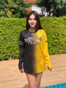 วัยรุ่นสร้างตัวแขนยาว ผ้าไมโคร เสื้อยืดแขนสั้น พิมพ์ลายคมชัด