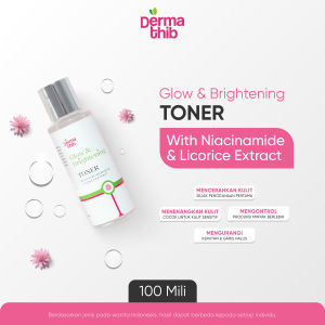 Dermathib Glow Brightening Toner Niacinamide Licorice Pencerah Kulit Pelembab Wajah Skin Barrier 100ml