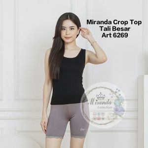 Miranda 6269 Tanktop Crop Tali Lebar Bahan Rayon Adem Lembut Dan Elastis