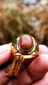 Cincin Pria Batu Pasir Emas Dim 12x10 Super Kualitas