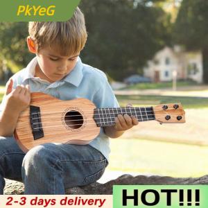 PkYeG 1Pcs Learning Educational Gifts 26 35cm Kids Guitar 4 Strings Musical Instrument With Paddles Simulating Yukrili Musical Toy