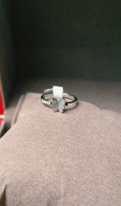 Cincin titanium premium motif kupu kupu pasir glitter anti karat garansi 100% real pict/cincin titanium wanita simple mewah elegant