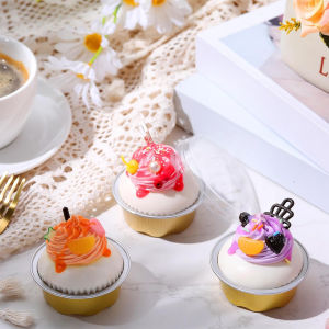 Aluminum Foil Baking Cups 5oz Disposable Ramekins for Mini Desserts Air Fryer Molds for Pudding Cupcakes 10pcs Liner