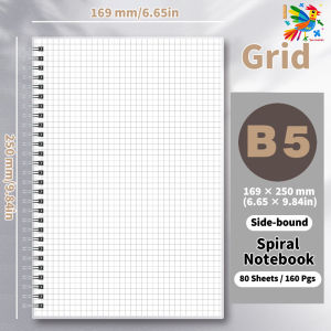 A7/A5/B5 Size Spring Notebook Grid/Blank/Line Double Spring Notepad School Supplies Coil Notebooks