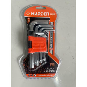 Bộ lục giác ngắn 9 chi tiết HARDEN từ 1mm-10mm