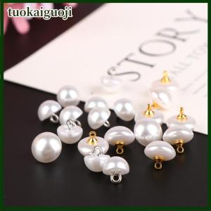 tuokaiguoji 10ชิ้น10มม 12มมเสื้อพลาสติกเทียมเห็ดกระดุมมุกครึ่งวงกลมสำหรับเสื้อผ้าตกแต่งเย็บขนาดเล็ก DIY