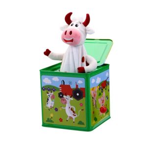 SKJK With Music Childrens Musical Toy Early Education Metal Jack in the Box Play Tricks Cartoon Classic Music box Infant and Toddler