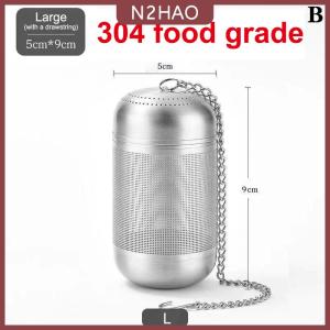 N2HAO  Trà lọc trà thép không gỉ trà Infuser trà lá gia vị gia vị Bóng Lọc ấm trà lưới tốt lọc cà phê teaware