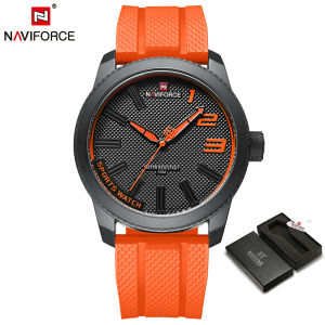 NAVIFORCE Top Luxury Original Brand Fashion Mens Quartz Watch Rubber Strap 30M Waterproof Sport Casual Men Clock Design Watch