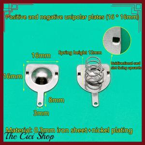 [The Cici Shop] 10PCS 16*16MM 18.5*16.5MM Spring Contact Sheet Battery Box Positive And Negative Single Bipolar 18650 Battery Sheet