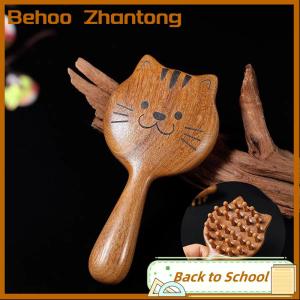 Behoo Sandalwood Cartoon Scalp Massage Comb Meridian Comb Toothed Head Hair Comb Body Beautify Massage Guasha Scraping Care