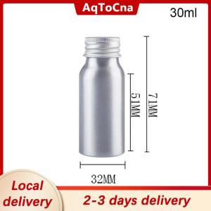 [COD] AqToCna Ship within 24 hours 30ml-250ml Silver Aluminum Bottle With Screw Cap Perfume Cosmetic Toner Water Bottle Travel Protable Refillable Bottle