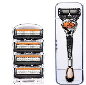 Fusion 5 Compatible Razor Blades or Handle Refill Cartridges Orange for Men Shaver
