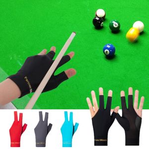 OOG Elegant Breathable Non Slip Mesh Snooker Gloves Billiard Cue Gloves Snooker Billiard Gloves Three Finger Billiard Gloves Letter Left Hand Gloves