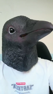 Halloween Bird Cosplay Mask Full Head Bird Mask Crow Latex Mask For Women Man Masquerade Halloween Cosplay Carnivals