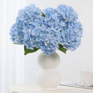 REGISTR Big Head Artificial Hydrangea Flower Simulation Plastic Hydrangea Flowers Branch Floral Arrangement Realistic Faux Flowers Home Decoration