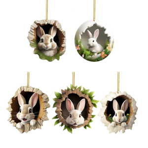 Easters Rabbit Hanging Decoration Festival Hanging Ornament Party Celebration Suitable for Various Indoor Setting