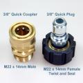 M22 x 3/8 Pressure Washer Quick-Connect Coupler Set A PWQ-03. 