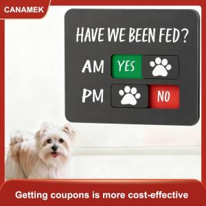 【CANAMEK】 Mèo chó ăn nhắc nhở dấu hiệu cho ăn vật nuôi nhắc nhở treo trang trí từ tủ lạnh nam châm mặt dây chuyền