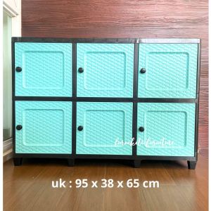 LEMARI PLASTIK TABITHA CLICKS TOWER 3 SUSUN 2 MEJA TV PLASTIK SERBAGUNA [TABBOX]