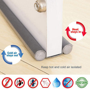 1PCS  Flexible Door Bottom Sealing Twin Draft Dodger Guard Door Stopper Dust Proof Window Weather Strip Acoustic Foam Panel