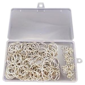 160pc Split Keyrings with Chain 25mm and Open Jump Rings Connector Silver Color Metal Parts DIY Making Accessory