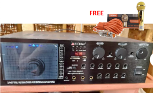 With Free Ks-5000 MIC Heavy Duty Quality FT-Star AV-735 700W X 2 Professional Karaoke Stereo Mixing Amplifier FM&USB&Bluetooth