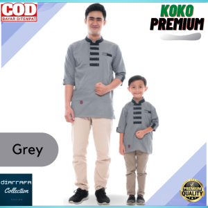 Baju Muslim Koko Couple Ayah dan Anak Lengan Pendek Baju Kokoh Kurta Pakistan Premium Terbaru Aliyar Series