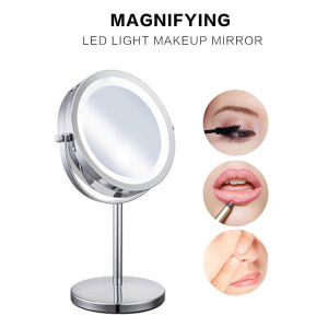 7 Inch 5X or 10X Magnifying LED Lighted Makeup Mirror Flexible Mirror Illuminated Vanity Mirror With Light Make Up