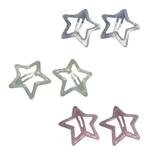 Rỗng Sao kẹp tóc Sao Snap Kẹp Tóc Ngọt Ngào Mũ sắt kẹp tóc Sáng Phụ kiện tóc đồ đội đầu Cho Cô Gái