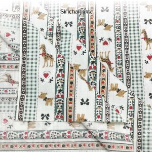 ผ้าคอตต้อนทีซี Cotton TC ลายริ้ว ตาราง ดอกไม้ และสัตว์ หน้ากว้าง 45 นิ้ว ผ้าเมตร ผ้าหลา